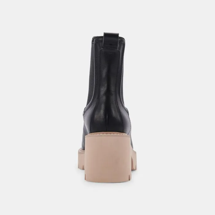 Boots and Booties Women Dolce Vita Hawk H2O Booties Black Leather Black Leather H2o