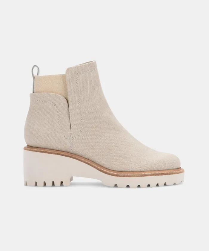 Boots and Booties Women Dolce Vita Huey Booties Sandstone Canvas