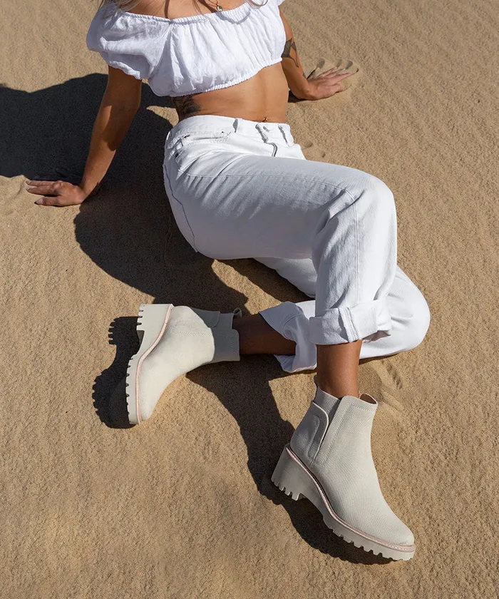 Boots and Booties Women Dolce Vita Huey Booties Sandstone Canvas
