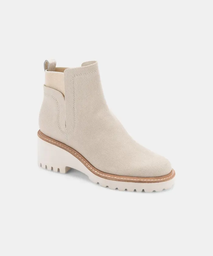 Boots and Booties Women Dolce Vita Huey Booties Sandstone Canvas