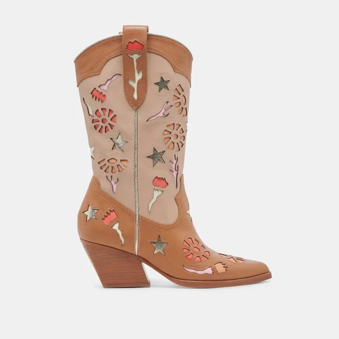 Boots and Booties Women Dolce Vita Lassie Boots Tan Multi Leather