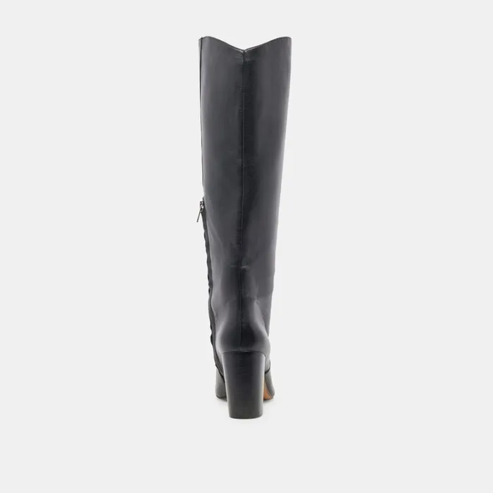 Boots and Booties Women Dolce Vita Nedi Wide Calf Boots Black Leather