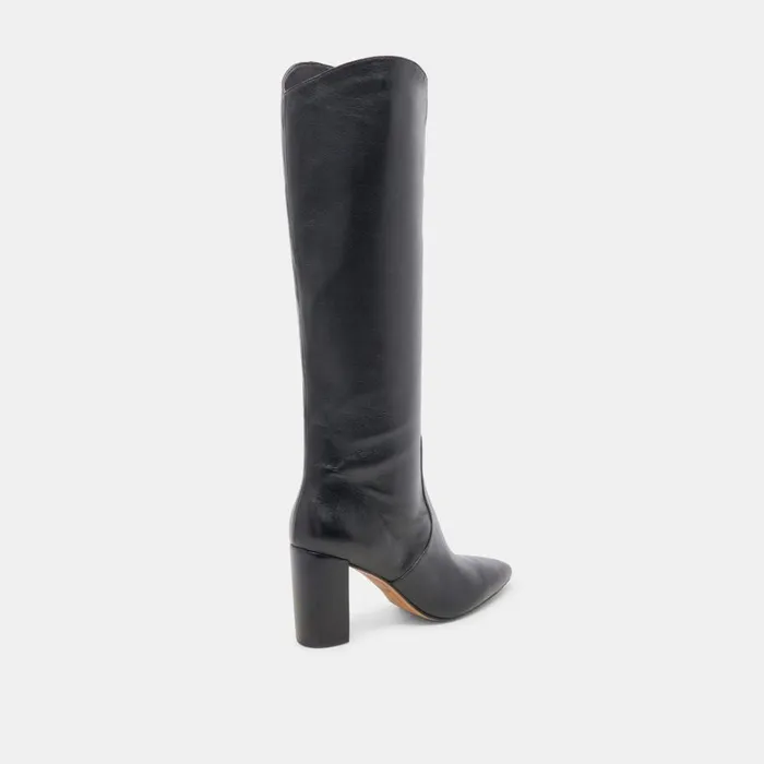 Boots and Booties Women Dolce Vita Nedi Wide Calf Boots Black Leather
