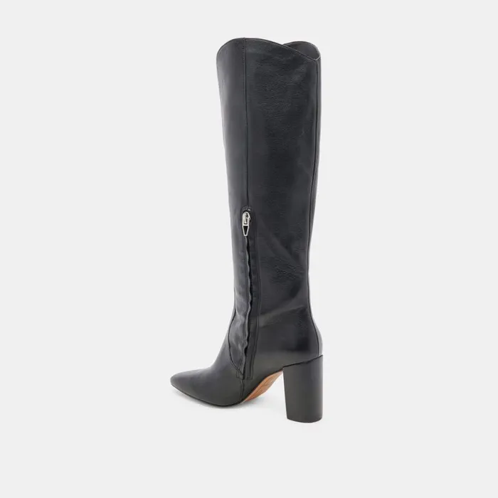 Boots and Booties Women Dolce Vita Nedi Wide Calf Boots Black Leather