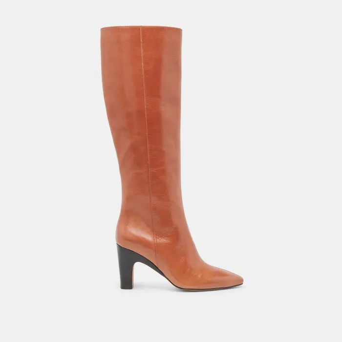 Boots and Booties Women Dolce Vita Nelas Boots Cognac Leather