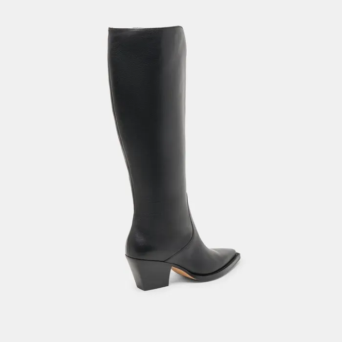 Boots and Booties Women Dolce Vita Raj Wide Calf Boots Black Leather