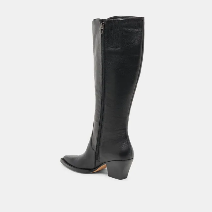 Boots and Booties Women Dolce Vita Raj Wide Calf Boots Black Leather