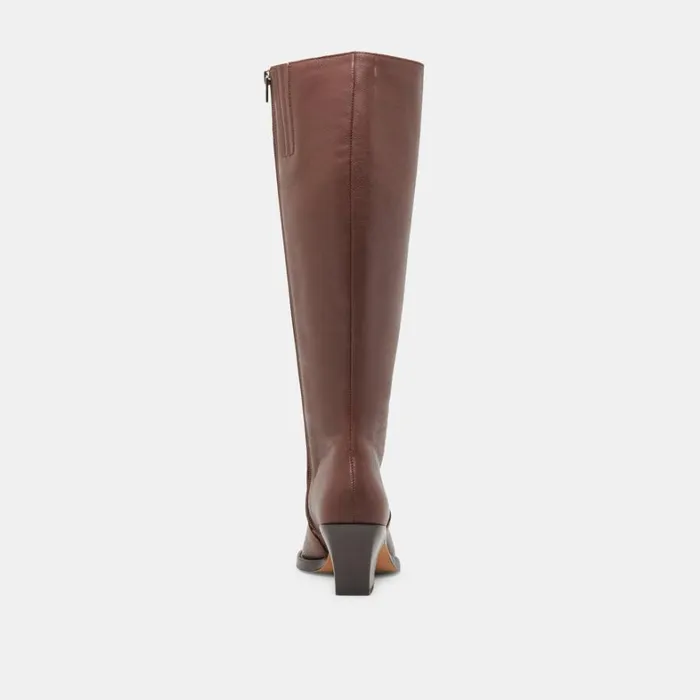 Boots and Booties Women Dolce Vita Raj Wide Calf Boots Chocolate Leather