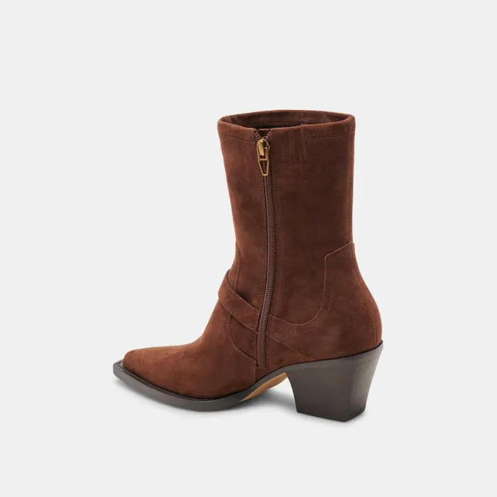 Boots and Booties Women Dolce Vita Rave Wide Calf Boots Dk Brown Suede