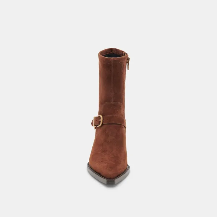 Boots and Booties Women Dolce Vita Rave Wide Calf Boots Dk Brown Suede