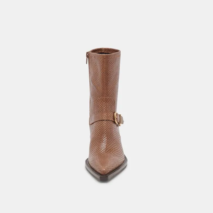 Boots and Booties Women Dolce Vita Rave Wide Calf Boots Saddle Embossed Leather