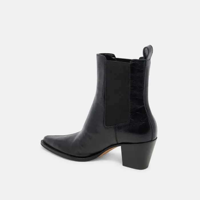 Boots and Booties Women Dolce Vita Shadie H2O Booties Midnight Crinkle Patent