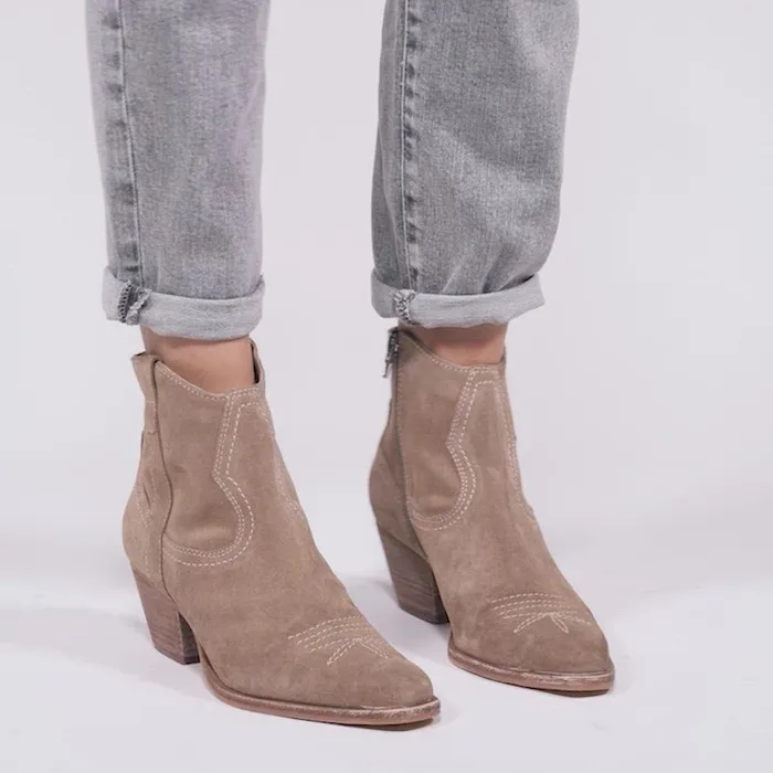 Boots and Booties Women Dolce Vita Silma Booties Truffle Suede