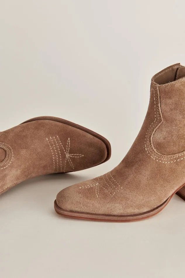 Boots and Booties Women Dolce Vita Silma Booties Truffle Suede