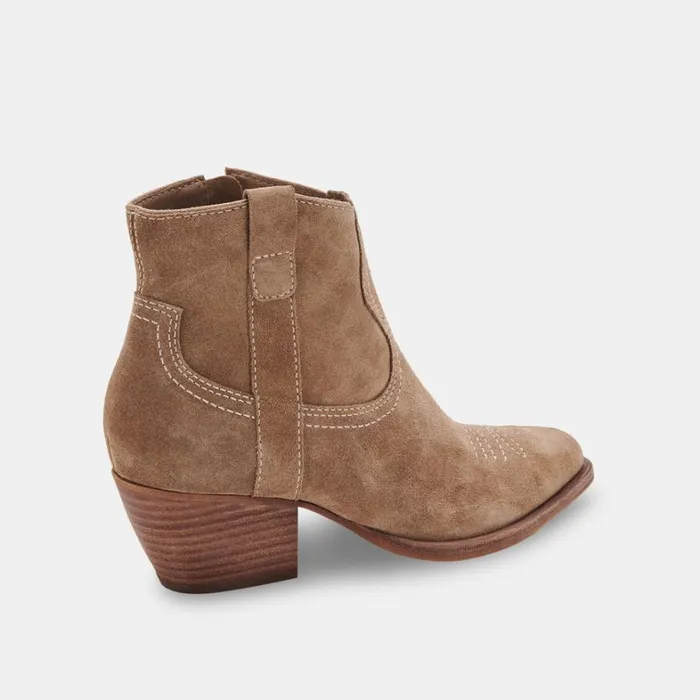 Boots and Booties Women Dolce Vita Silma Booties Truffle Suede