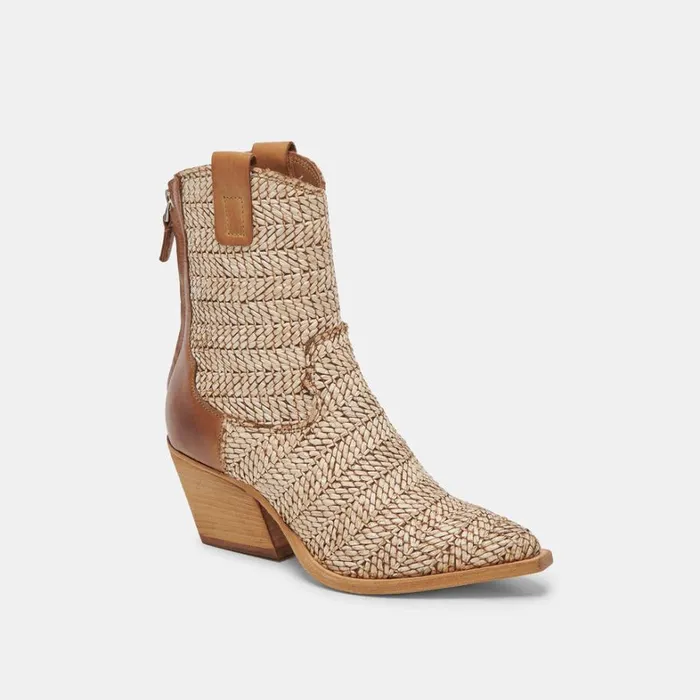 Boots and Booties Women Dolce Vita Texin Booties Brown Multi Raffia