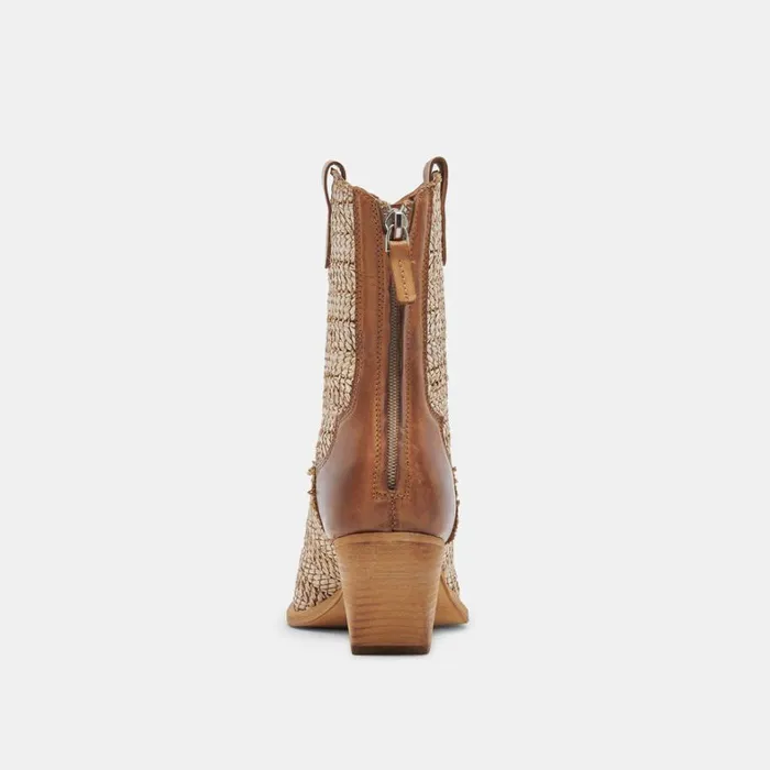 Boots and Booties Women Dolce Vita Texin Booties Brown Multi Raffia