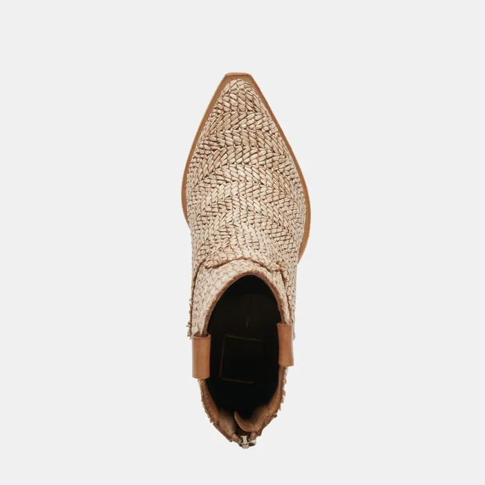 Boots and Booties Women Dolce Vita Texin Booties Brown Multi Raffia