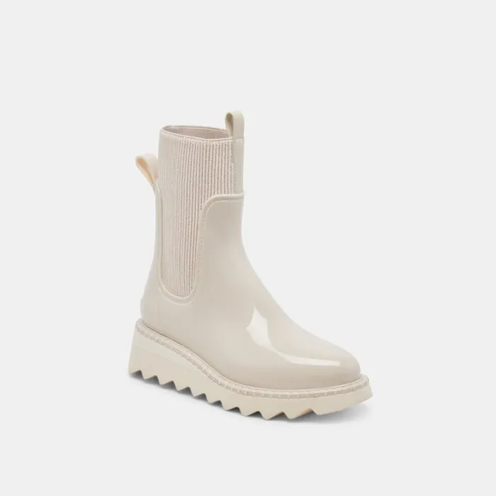 Boots and Booties Women Dolce Vita Tropic H2O Boots Ivory Patent Stella