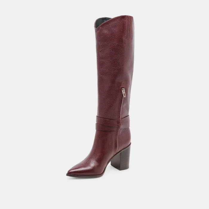 Boots and Booties Women Dolce Vita Tyrone Boots Cranberry Leather