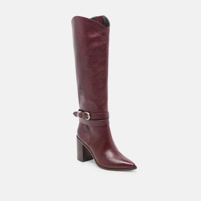 Boots and Booties Women Dolce Vita Tyrone Boots Cranberry Leather