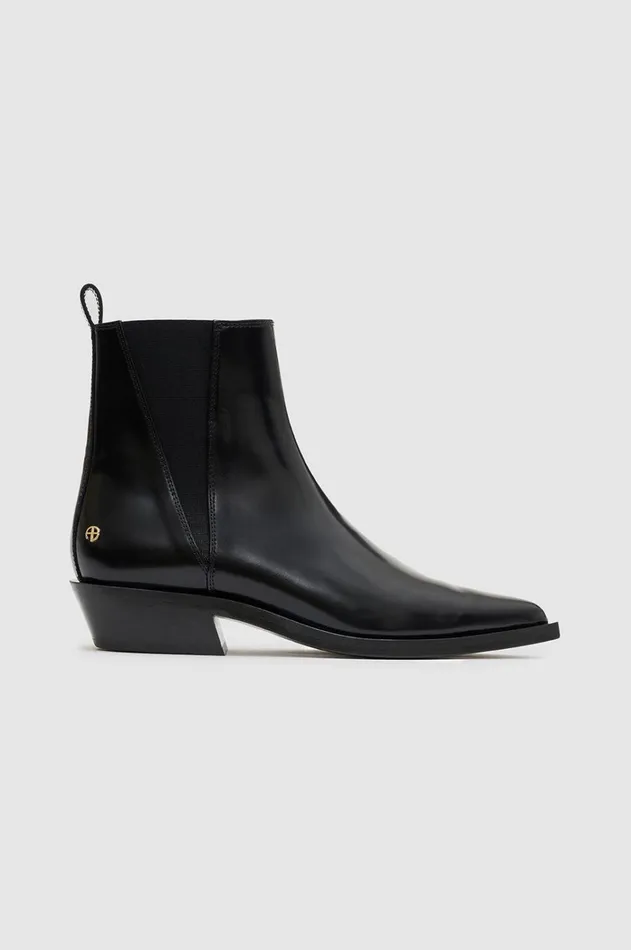 Boots Women ANINE BING Bekah Flat Boots 8211 HighShine Black
