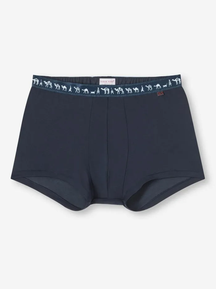 Boxer Briefs Men Derek Rose Boxer Briefs Band 62 Pima Cotton Stretch Navy