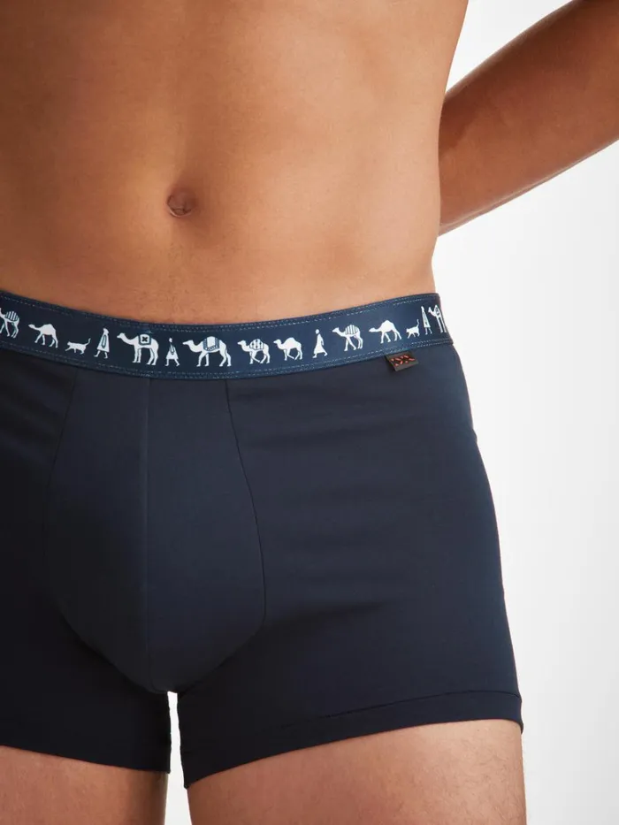 Boxer Briefs Men Derek Rose Boxer Briefs Band 62 Pima Cotton Stretch Navy