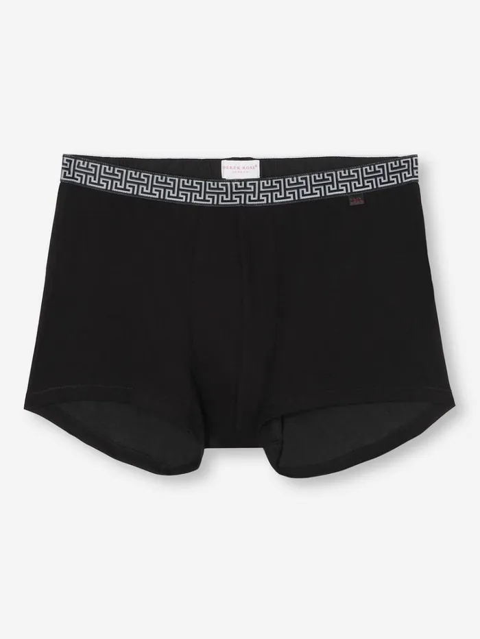 Boxer Briefs Men Derek Rose Boxer Briefs Band 63 Pima Cotton Stretch Black
