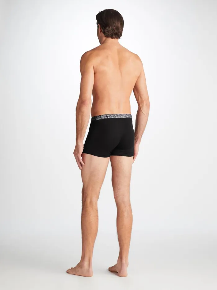 Boxer Briefs Men Derek Rose Boxer Briefs Band 63 Pima Cotton Stretch Black
