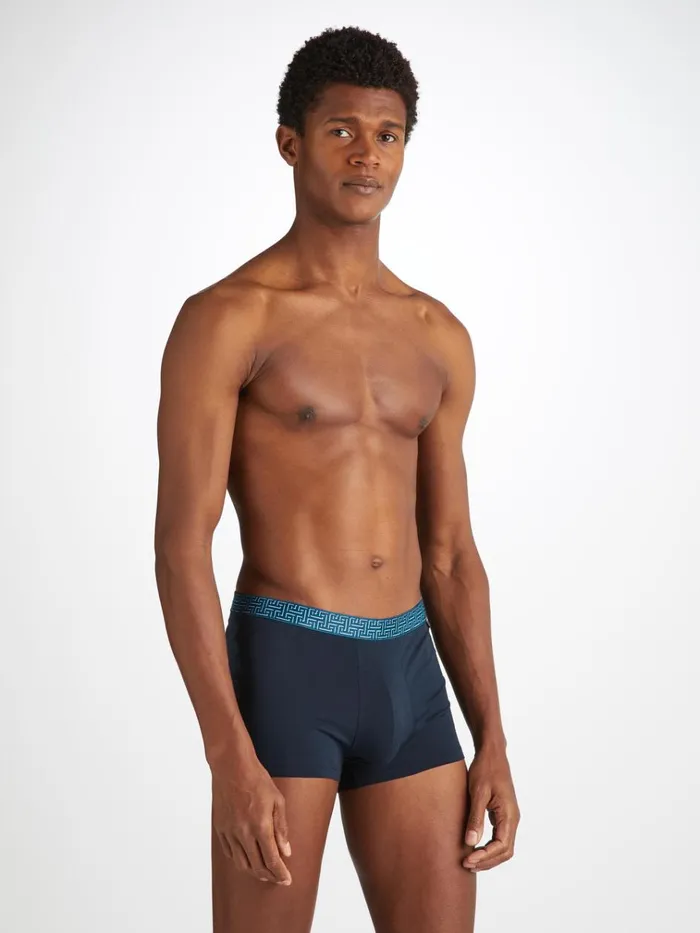 Boxer Briefs Men Derek Rose Boxer Briefs Band 63 Pima Cotton Stretch Navy