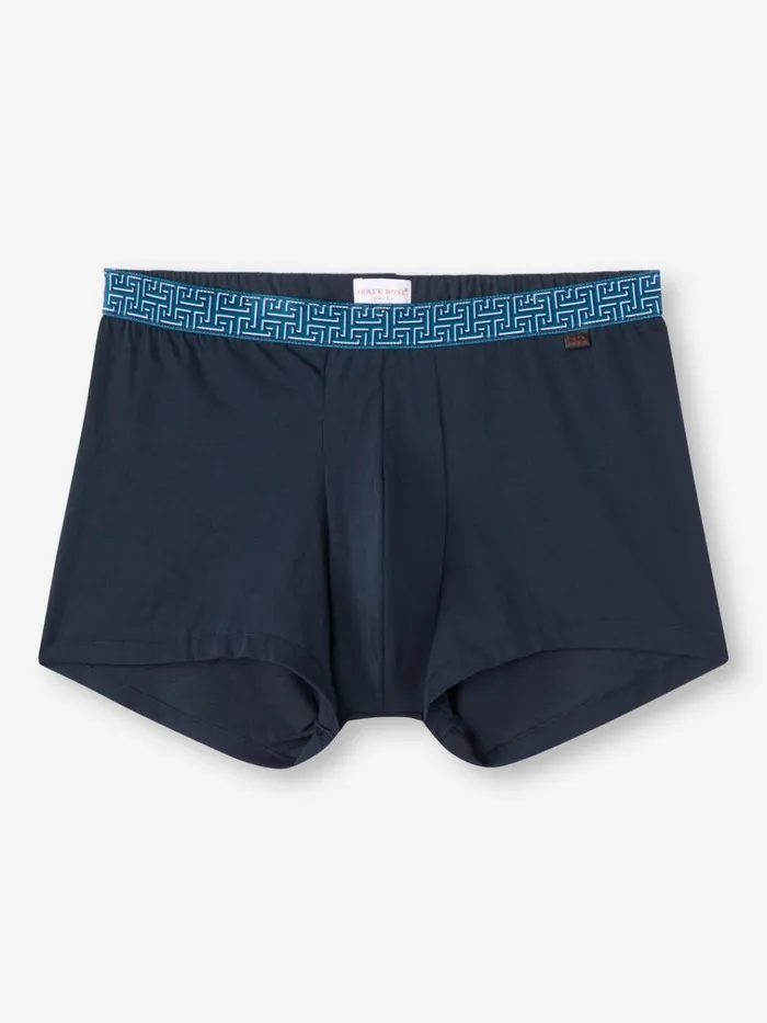 Boxer Briefs Men Derek Rose Boxer Briefs Band 63 Pima Cotton Stretch Navy