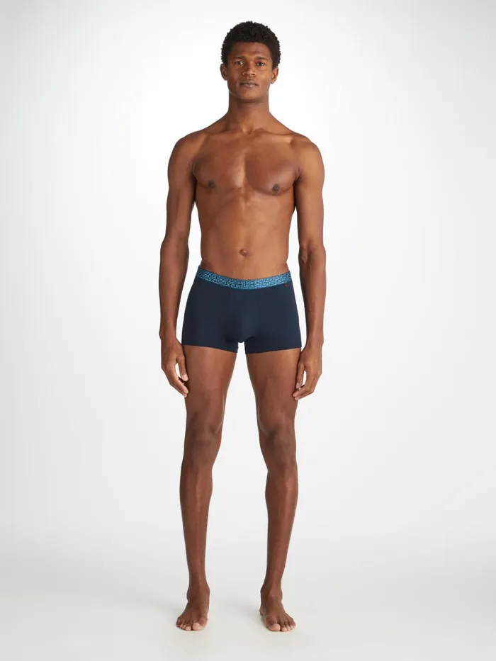 Boxer Briefs Men Derek Rose Boxer Briefs Band 63 Pima Cotton Stretch Navy