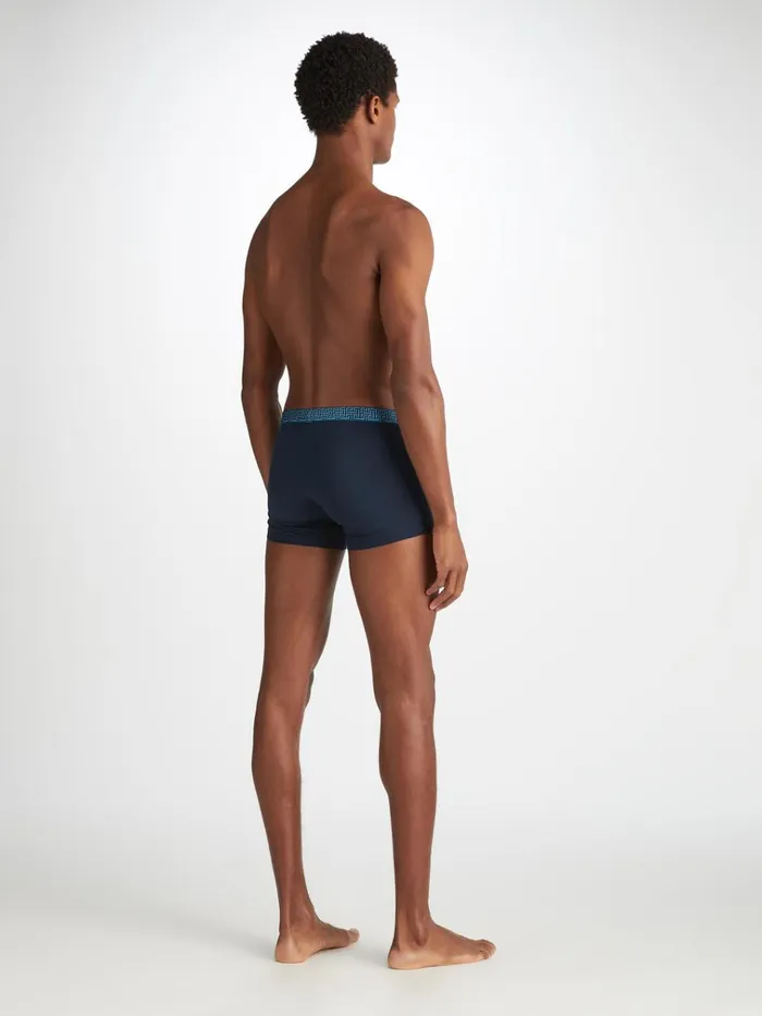 Boxer Briefs Men Derek Rose Boxer Briefs Band 63 Pima Cotton Stretch Navy