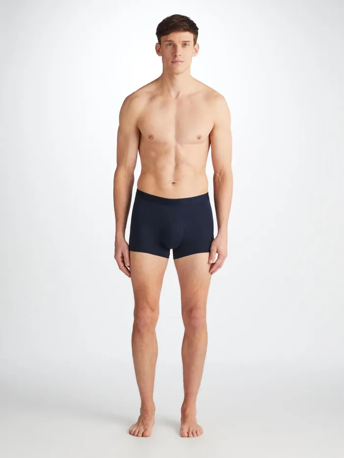 Boxer Briefs Men Derek Rose Boxer Briefs Jack Pima Cotton Stretch Navy