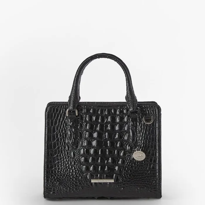 Brahmin Satchels Cami Black Melbourne Silver Hardware 8211 Women