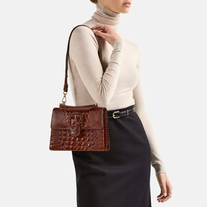 Brahmin Satchels Small Hallie Onyx Melbourne 8211 Women Brahmin Satchels Small Hallie Onyx Melbourne 8211 Women