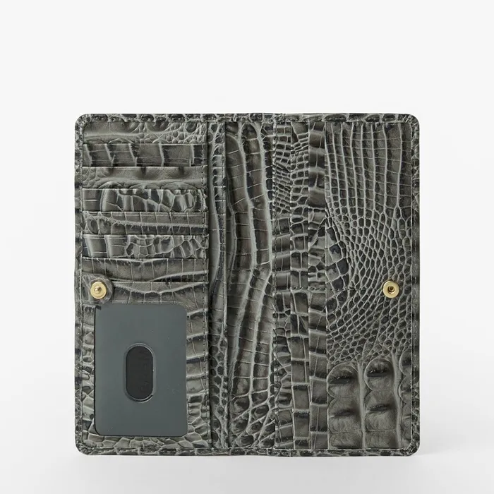 Brahmin Wallets and Wristlets Ady Wallet Charcoal Zinnia 8211 Women Brahmin Wallets and Wristlets Ady Wallet Charcoal Zinnia 8211 Women