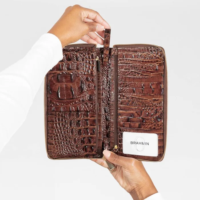 Brahmin Wallets and Wristlets Skyler Pecan Melbourne 8211 Women Brahmin Wallets and Wristlets Skyler Pecan Melbourne 8211 Women