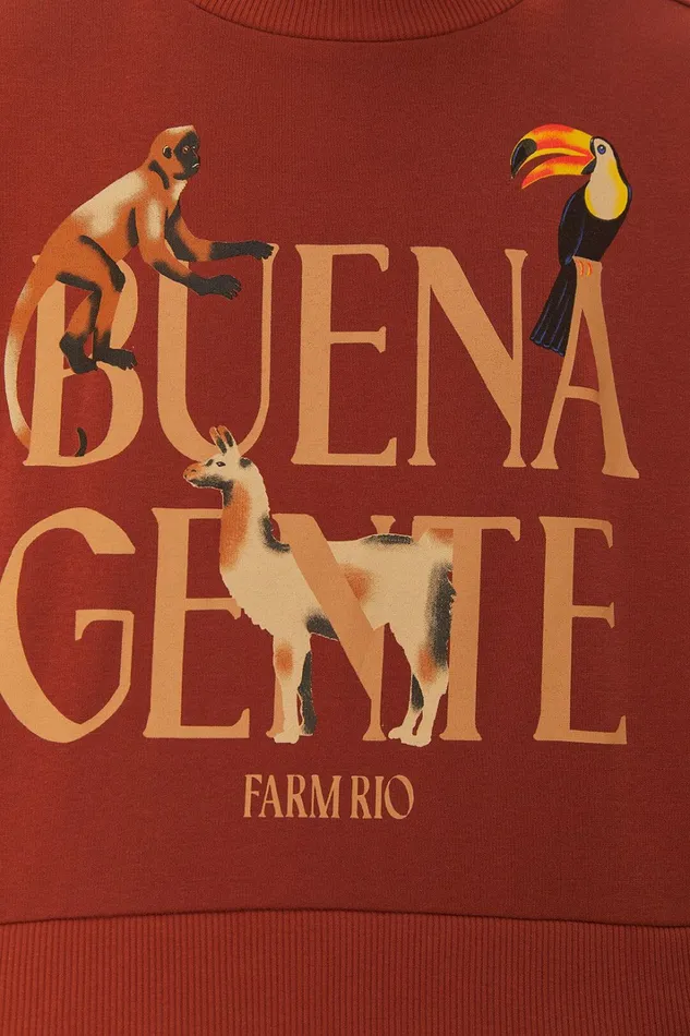Brown Buena Gente Sweatshirt Women FARM Rio Sweaters and Sweatshirts Brown Buena Gente Sweatshirt Women FARM Rio Sweaters and Sweatshirts