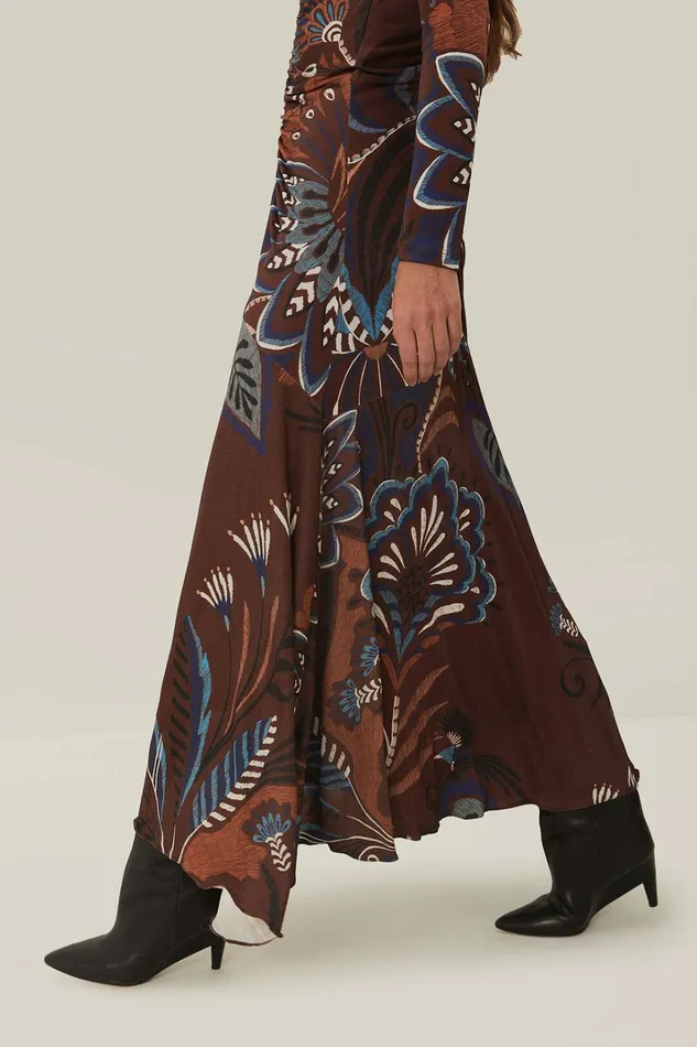 Brown Delicate Garden Long Sleeve Maxi Dress Women FARM Rio Maxi Dresses Brown Delicate Garden Long Sleeve Maxi Dress Women FARM Rio Maxi Dresses