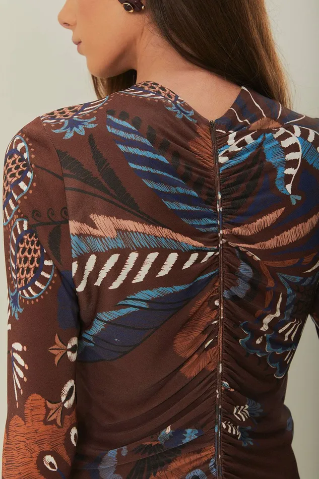Brown Delicate Garden Long Sleeve Maxi Dress Women FARM Rio Maxi Dresses Brown Delicate Garden Long Sleeve Maxi Dress Women FARM Rio Maxi Dresses