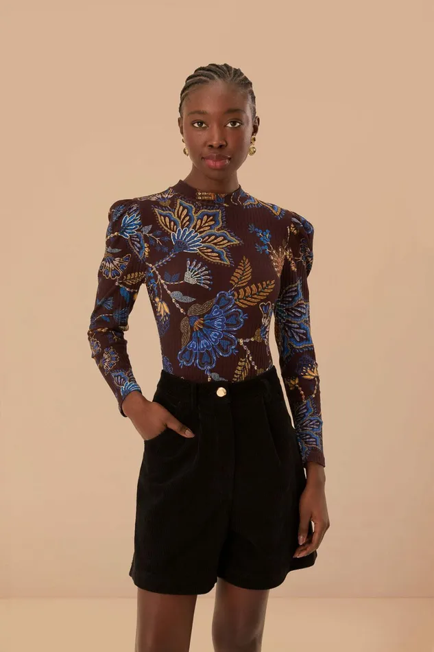 Brown Embroidered Garden Bodysuit Women FARM Rio Bodysuits Brown Embroidered Garden Bodysuit Women FARM Rio Bodysuits
