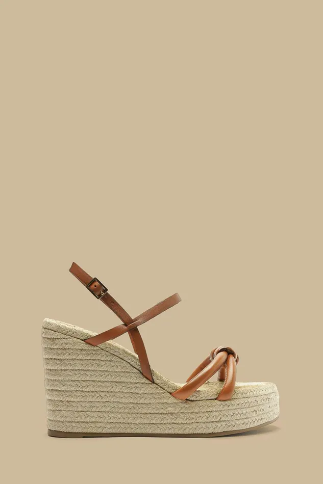 Camel Knot Wedge Sandal Women FARM Rio Sandals