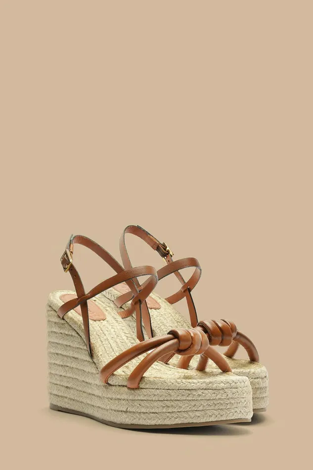 Camel Knot Wedge Sandal Women FARM Rio Sandals Camel Knot Wedge Sandal Women FARM Rio Sandals