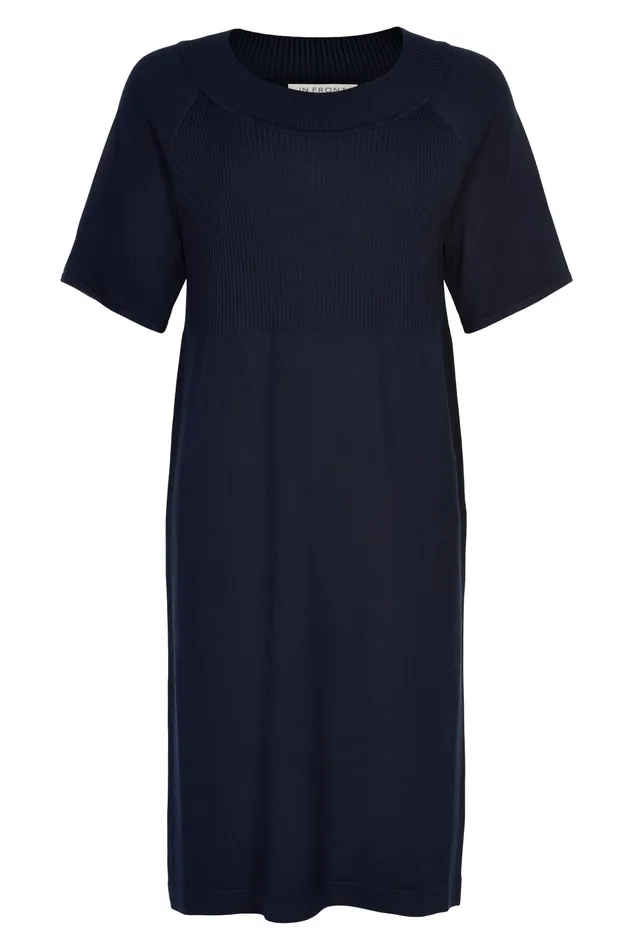 CAMILLE KNIT DRESS 14921 591 Navy 591 Women IN FRONT CARDIGANS KNITS