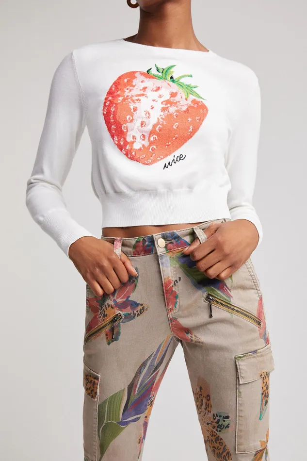 Camoflower Cargo Trousers Women Desigual Pants and Leggings