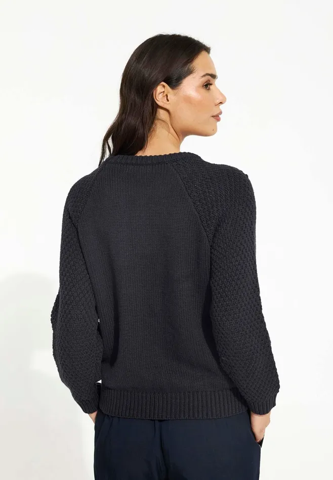 CAMOMILE BLOUSE 16269 591 Navy 591 Women IN FRONT CARDIGANS KNITS CAMOMILE BLOUSE 16269 591 Navy 591 Women IN FRONT CARDIGANS KNITS