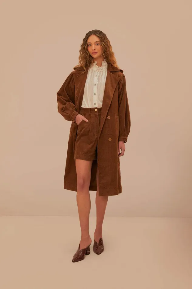 Caramel Corduroy Shorts Women FARM Rio Shorts