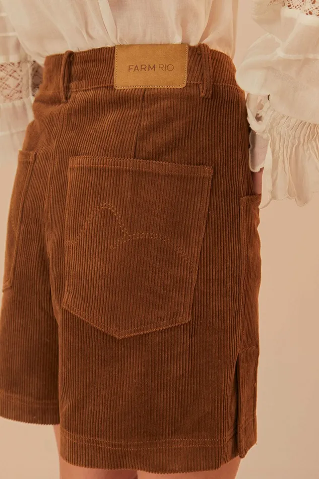 Caramel Corduroy Shorts Women FARM Rio Shorts Caramel Corduroy Shorts Women FARM Rio Shorts